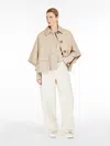 Max Mara Cotton Gabardine Cape In Sand