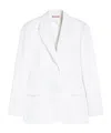 Max Mara Studio Yuppy Single-breasted Long-sleeved Blazer In White
