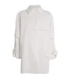 Max Mara Cotton Gabardine Trench Coat In White