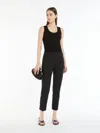 Max Mara Cotton Gabardine Trousers In Black