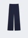 Max Mara Cotton Gabardine Trousers In Blue
