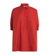 Max Mara Teano Loose-fitting Cotton Shirt In Red