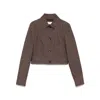 Max Mara Carpa Cropped Denim Jacket By  In Brown