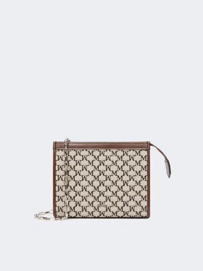 Max Mara Cotton Jacquard Extra Small Pouch In Black