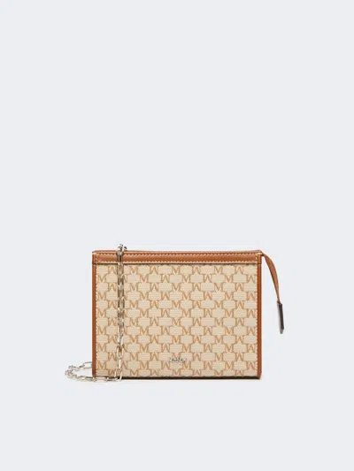 Max Mara Cotton Jacquard Extra Small Pouch In Brown