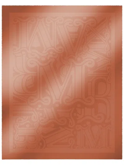 Max Mara Cotton Jacquard Shawl In Orange