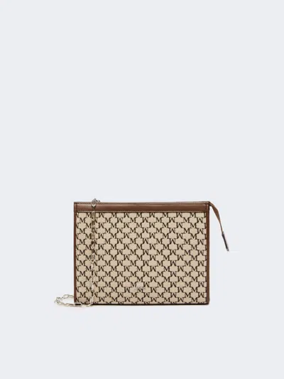 Max Mara Cotton Jacquard Small Pouch In Black