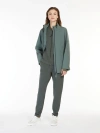Max Mara Cotton Jersey Bomber Jacket In Kaki