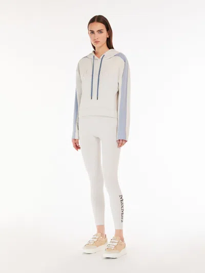 Max Mara Cotton Jersey Boxy Sweatshirt In White