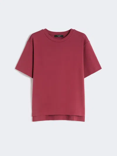 Max Mara Cotton Jersey Boxy T-shirt In Red