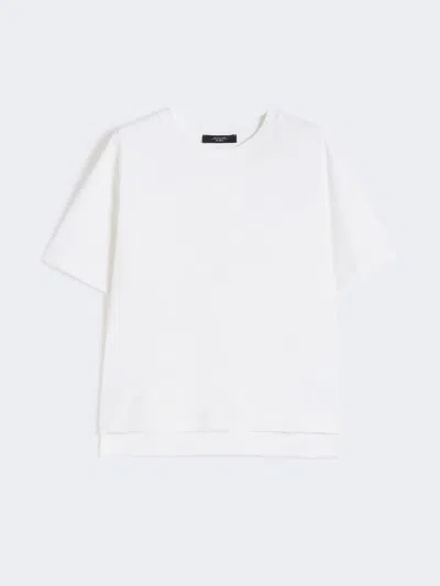 Max Mara Cotton Jersey Boxy T-shirt In White