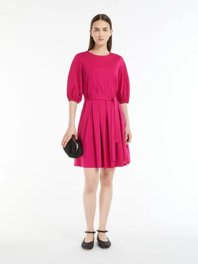 Max Mara Cotton Jersey Dress In Pink