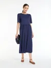 Max Mara Cotton Jersey Dress In Navy