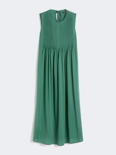 Max Mara Cotton Jersey Fluid Dress In Green