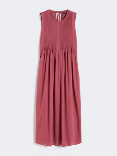 Max Mara Cotton Jersey Fluid Dress In Brown