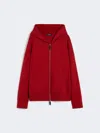 Max Mara Cotton Jersey Hoodie In Red