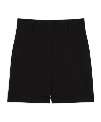 Max Mara Cotton Jersey Shorts In Black