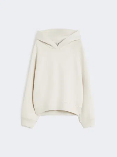 Max Mara Cotton Jersey Sweatshirt In Neutral