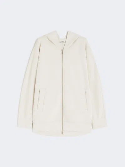 Max Mara Cotton Jersey Sweatshirt In White