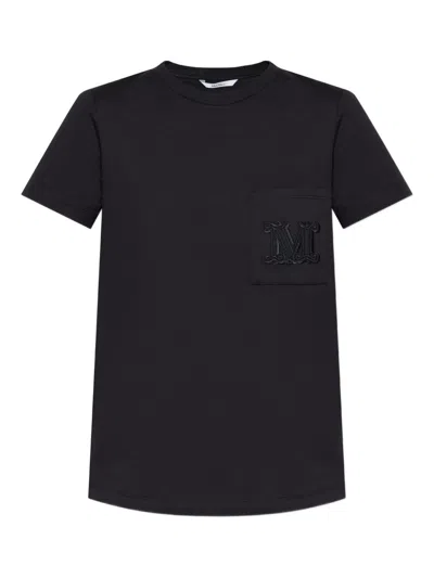 Max Mara Cotton Jersey T-shirt In Black