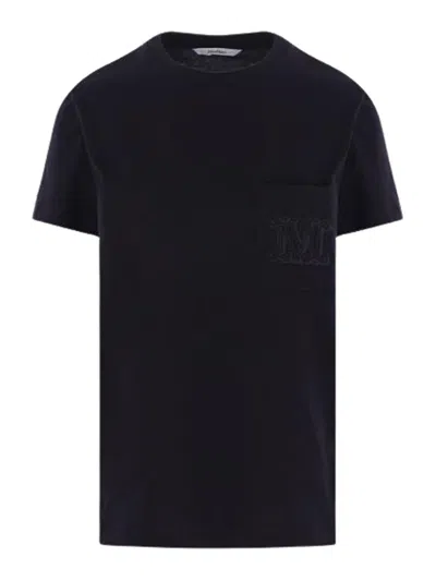Max Mara Cotton Jersey T-shirt In Black