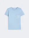 Max Mara Cotton Jersey T-shirt In Blue