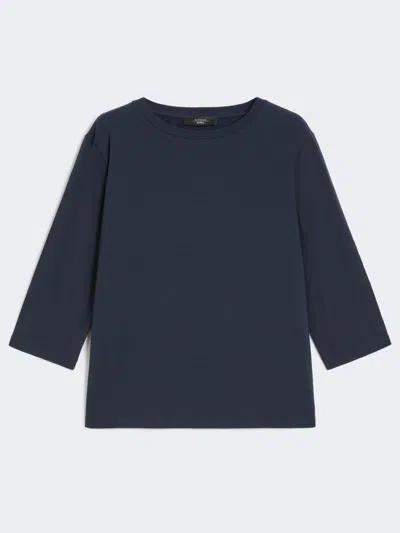 Max Mara Cotton Jersey T-shirt In Black