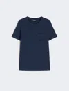 Max Mara Cotton Jersey T-shirt In Blue