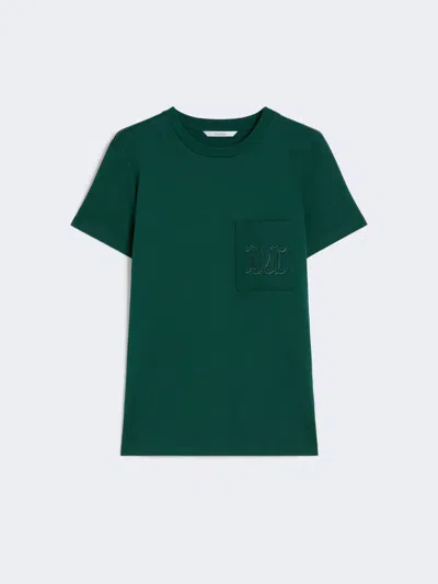 Max Mara Cotton Jersey T-shirt In Green