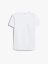 Max Mara Crew Neck Short Sleeves Soft Fabric Tops In White