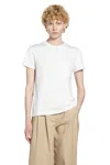 Max Mara Crew Neck Short Sleeves Soft Fabric Tops In White