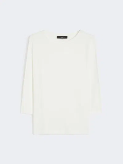 Max Mara Cotton Jersey T-shirt In White