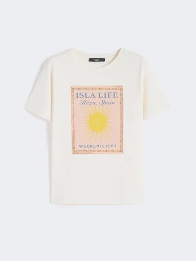 Max Mara Cotton Jersey T-shirt In White