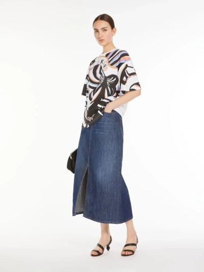 Max Mara Cotton Jersey T-shirt In White