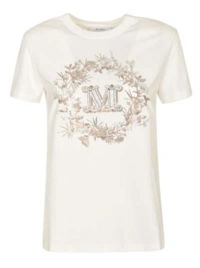 Max Mara Cotton Jersey T-shirt In White