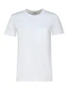 Max Mara Women 'papaia' White Crewneck T-shirt With Tonal Logo Embroidery On The Front In Cotton Wom In White