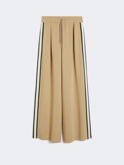 Max Mara Cotton Jersey Trousers In White