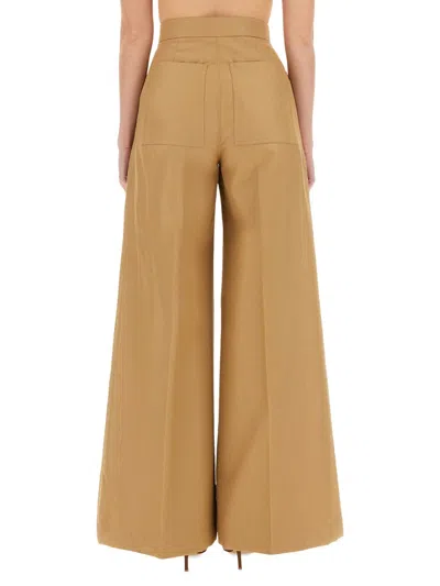 Max Mara Cotton Jersey Trousers In Brown