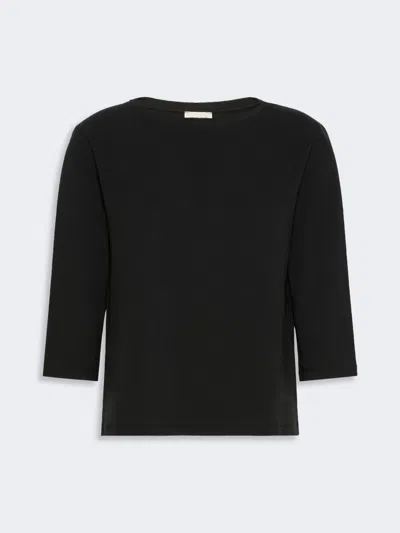 Max Mara Cotton Jersey T-shirt In Black
