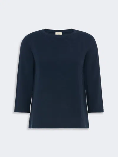 Max Mara Cotton Jersey T-shirt In Blue