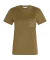 Max Mara T-shirt En Jersey De Coton In Green