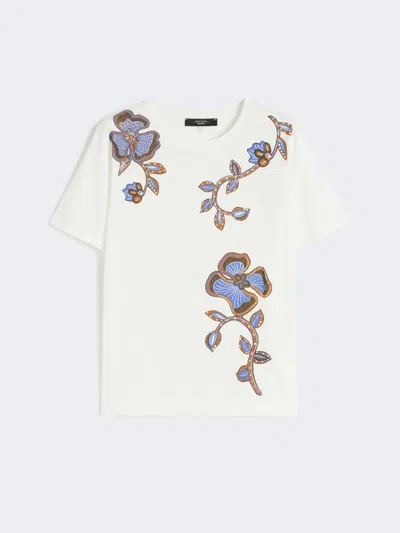 Max Mara Cotton Jersey T-shirt In White