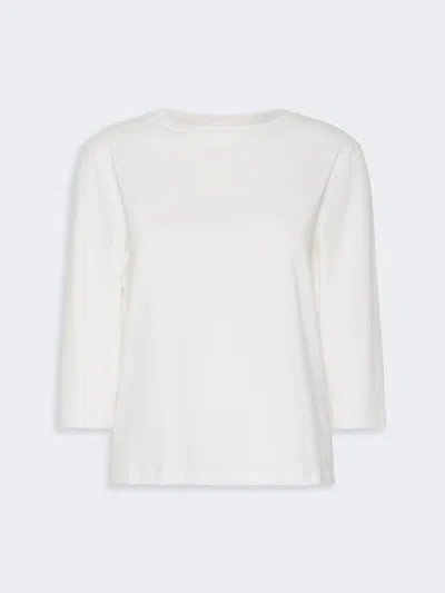 Max Mara Cotton Jersey T-shirt In White