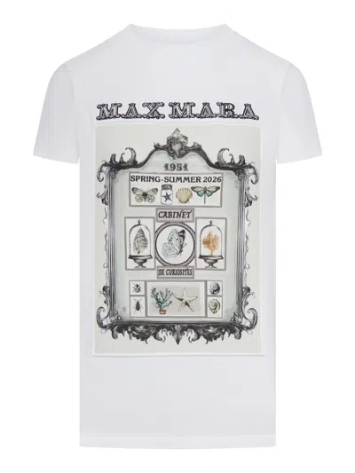 Max Mara Cotton Jersey T-shirt With Print In Red