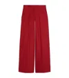 Max Mara Cotton Gabardine Jersey Trousers In Red