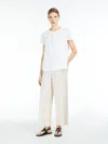 Max Mara Cotton Joggers In Ivory