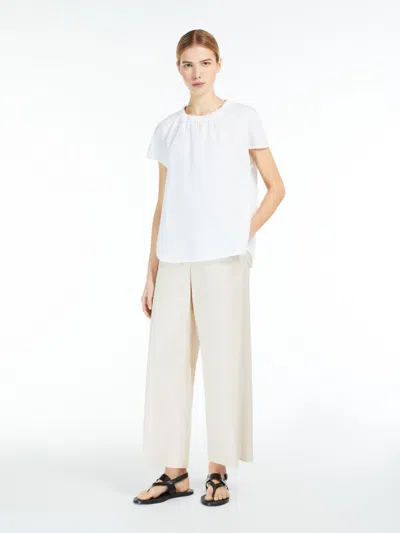 Max Mara Cotton Joggers In White