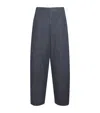 Max Mara Cotton-kapok Barrel-leg Jeans In Blue