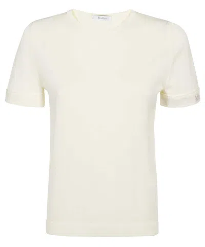 Max Mara Cotton Knit T-shirt In White
