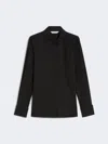 Max Mara Cotton Logo Shirt In Black